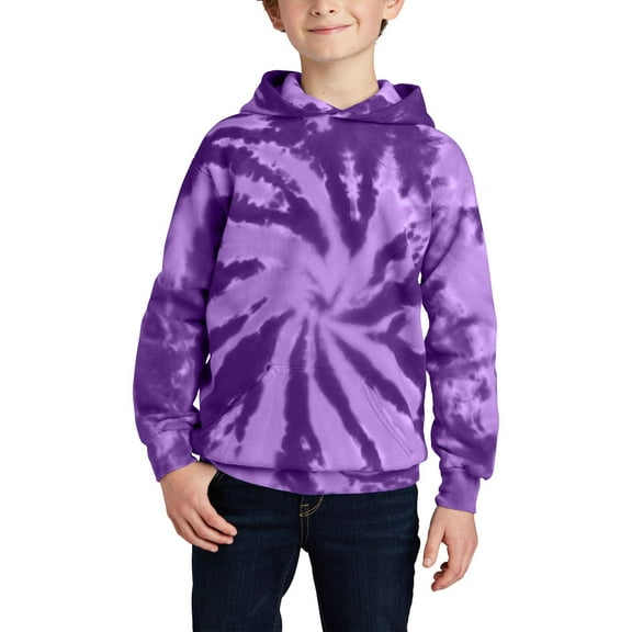 JustBlanks Youth Tie Dye Pullover Hoodie Cotton Polyester Fleece Crew Neck Long Sleeve Sweatshirts