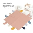 thumbnail image 3 of Estink Baby Tags Security Blankets Cotton Soft Baby Soothing Blanket with Colorful Tags (1 Count), 3 of 8
