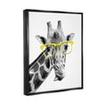 thumbnail image 3 of Stupell Industries Funny Giraffe Yellow Glasses Animals & Insects Painting Black Floater Framed Art Print Wall Art, 3 of 6