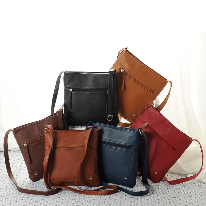 ladies leather messenger bag