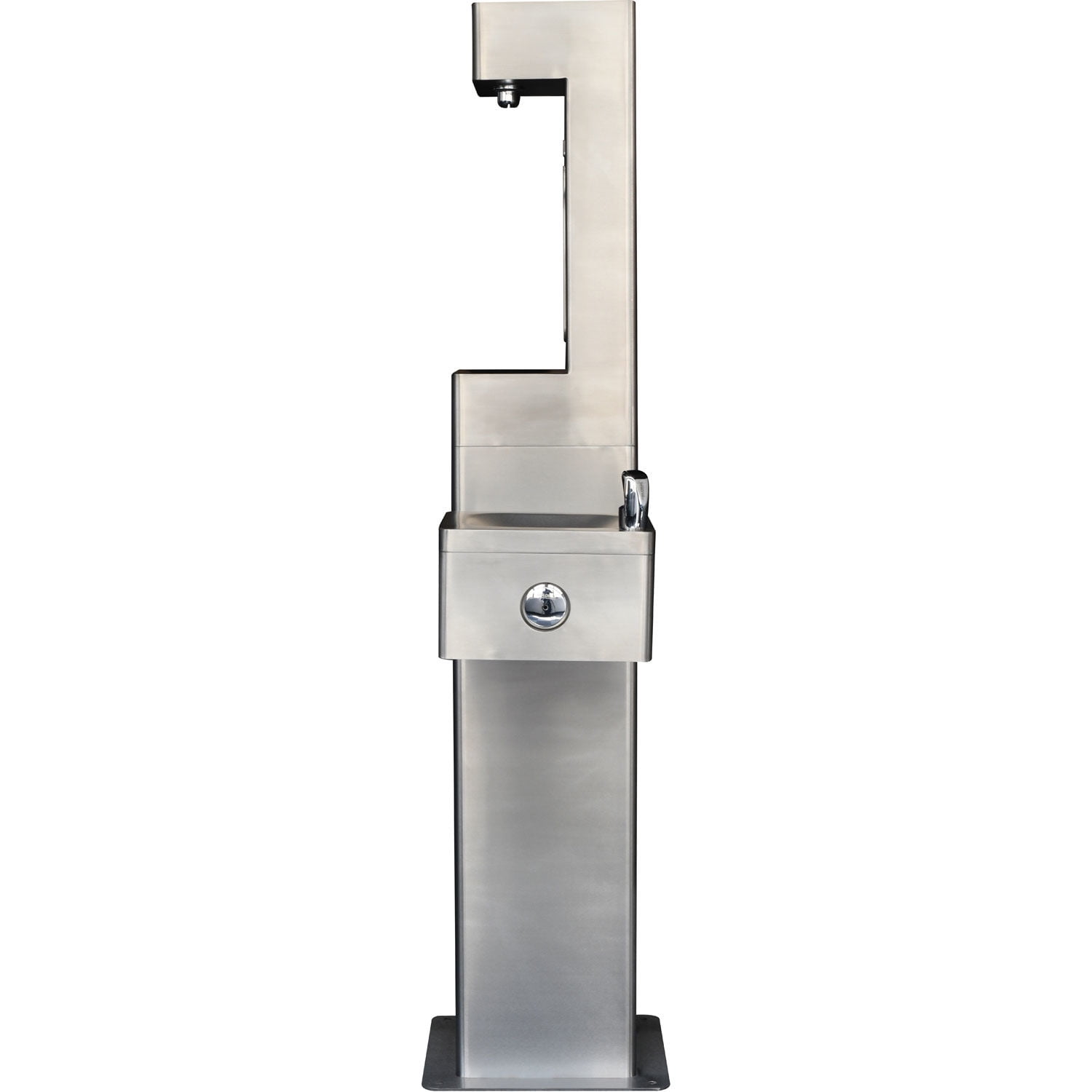 Outdoor Bottle Filling Station & Drinking Fountain, Stainless Steel