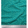 thumbnail image 1 of Soimoi Tissu en Rayonne Vert Tourbillon Abstrait Imprimé 1 Yard 42 Pouces de Large, 1 of 3