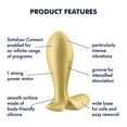 thumbnail image 3 of Satisfyer Intensity Plug Rechargeable Silicone Connect App Anal Plug, Gold, 3 of 6