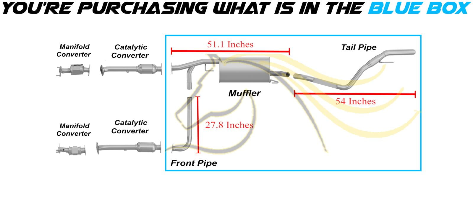 Northeastern Exhaust Stainless Steel Front Pipe, Muffler, Tail Pipe Fits 2005–2012 Nissan Pathfinder 4.0L – Direct Fit