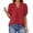 Dark Red, variant on PRETTYGARDEN Womens Casual Summer Tops V Neck Short Puff Sleeve Pleated Cotton T Shirts Loose Dressy Blouses