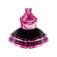 thumbnail image 3 of inhzoy Robe de Danse Ballet en Tulle à Sequins pour Filles, Performance Jazz Latine, Rose 6, 3 of 5