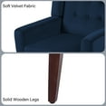 thumbnail image 3 of DREAMSIDEA Modern Button Tufted Accent Chair Set of 2 Upholstered Armchair Indoor,Velvet Living Room Chair for Bedroom,Royal Blue, 3 of 5