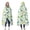 LightGreen Cartoon Dinosaurs-1, variant on Wearable Blanket,LightColorful BirdsFootprints Pattern Hooded Wearable Flannel Blanket for Adults & Teens,Winter Poncho Shawl Wrap Cape Cozy Anti-Pill,50"x60"