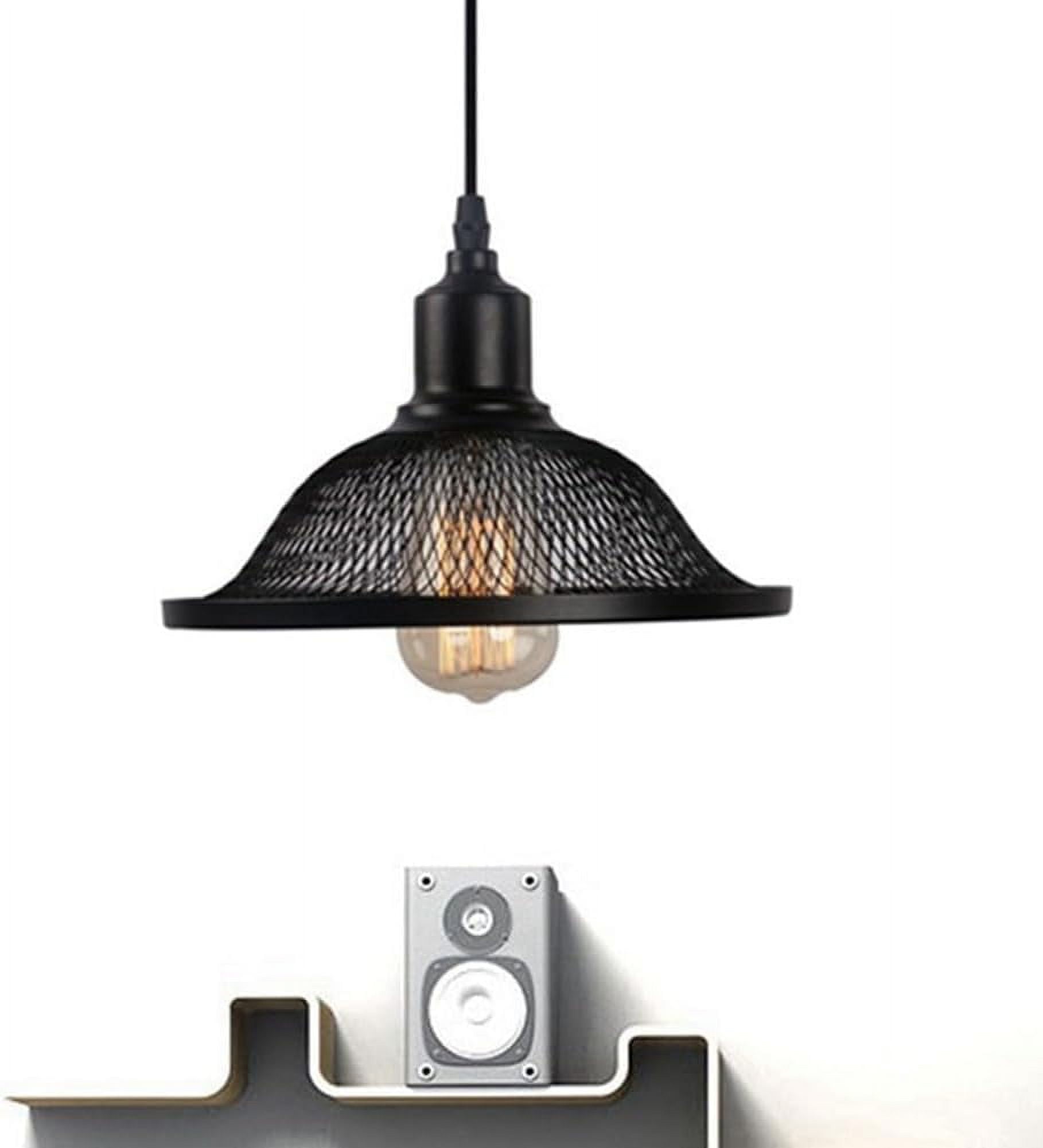Vintage Black Metal Pendant Light Fixture for Above Sink, Retro Industrial Style Iron Pendant Lighting for Kitchen Island, American Rustic Pendant Light, Farmhouse Pendant Lamp for Over Table Shop