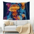 thumbnail image 4 of RKSupls Christmas Tapestry Wall Art, Jellyfish Sign Hanging Tapestry Decoration for Happy New Year Bedroom, Living Room, Dorm, Apartment Home Decor,60*40in, 4 of 5