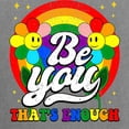 thumbnail image 3 of CafePress - Be You Pride Lgbtq Gay Lgbt Ally Rainbow Retro Vi Women's Comfort Colors® T Shirt - Womens Comfort Colors® Shirt, 3 of 4