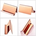 thumbnail image 5 of Paquete de 2 soportes para tarjetas de visita de acero inoxidable, expositor de tarjetas de escritorio, organizador para tarjetas de visita (oro rosa), 5 of 5