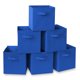 thumbnail image 1 of Juego de 6 cubos de tela Casafield, azul rey - Cestas plegables de tela de 28 cm para estantes y organizadores de cubículos, 1 of 7