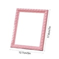 thumbnail image 3 of Pastel Embossed Photo Frame, 5*7inch Textured Carved Border Picture Frame with Easel Stand, Decorative Tabletop Portrait Frame for Family Travel Photo Home Office Desk Living Room Bedroom Decor, 3 of 6