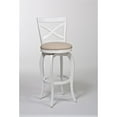 thumbnail image 2 of Bowery Hill Wood White Counter Stool Cross Back Swivel 40" Unassembled, 2 of 4