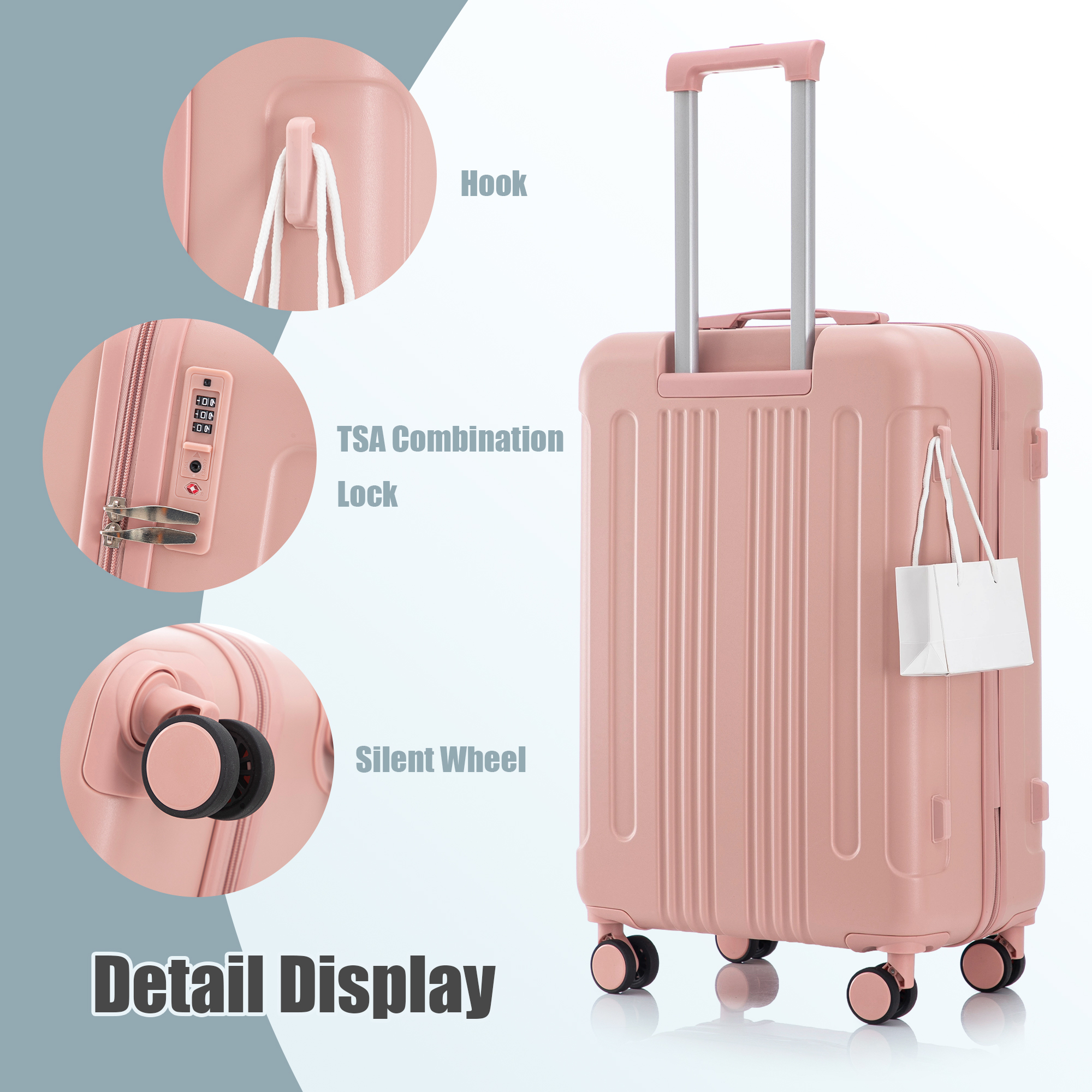 20"/24"/28" 3 pcs/set in ABS Spinner Wheel Luggage, Carry on Suitcase