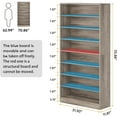 thumbnail image 2 of Tribesigns Shoe Cabinet, 9 Tiers 40-45 Pairs Wood Freestanding Shoe Cabinet, 70.8'' Tall Shoe Cabinet with Open Storage for Entryway, Beige Gray, 2 of 6