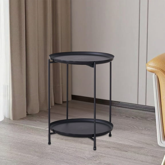 InsCrazy Small Nightstand Scandinavian Small Tea Table Iron Sofa Side Table for Kitchen Bathroom Laundry Room Office