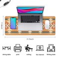 thumbnail image 5 of Long Mouse Pads for Desk,Brown Ethnic Geometric Pattern Desk Mats on Top Of Desks, Desk Mouse Pad Extra Large with 3mm Non-Slip Base and Stitched Edge for Gaming,Office,Work,Home 31.5"x11.8", 5 of 6