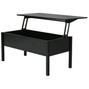 Homcom Table basse moderne à dessus relevable de 99,1 cm avec compartiment de rangement caché, table rétractable flottante, meubles de salon, bureau à domicile, gris