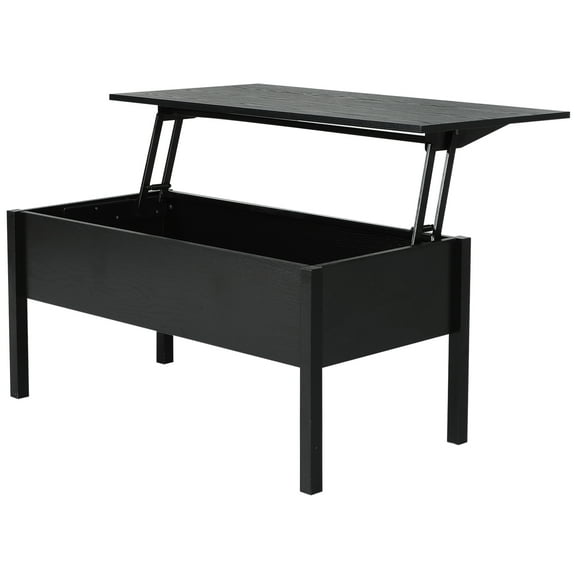 HOMCOM Table Basse Moderne de 39 Pouces à Plateau Relevable avec Compartiment de Rangement Caché
