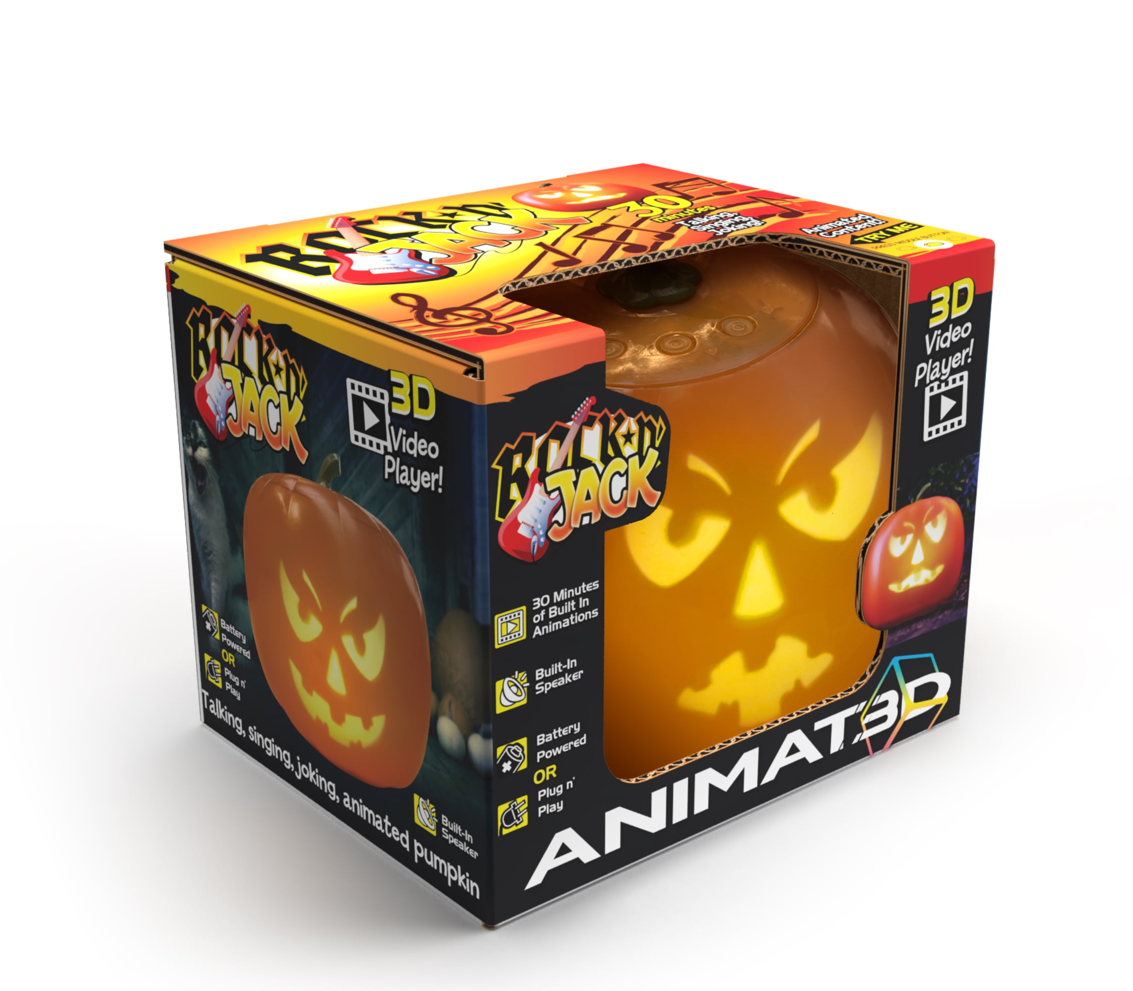 ANIMAT3D Rockin Jack Talking Animated Pumpkin with Built in Video ...