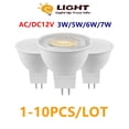 thumbnail image 2 of Foco LED de bajo voltaje AC/DC12V MR16 GU5.3, ángulo luminoso de 38/120 grados, 3W-7W 3000K-6000K, puede reemplazar a la lámpara halógena de 20W 50W, 2 of 4