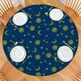 thumbnail image 2 of Round Elastic Tablecloth - Cute Cartoon Waterproof Fitted Table Cover for Kids, Windproof & Spill-Proof with Fun Rainbow Animals Design (44 inches), 2 of 7