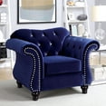 thumbnail image 2 of Jolanda Glam Single Chair In Blue Color Flannelette, 2 of 2