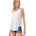 thumbnail image 2 of URBAN DAIZY Women's Casual Sleeveless Top Scoop Neck Round Hem Loose Fit Flowy Tunic Basic Tank T Shirt UD02_T21074 Ivory L, 2 of 6