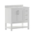Emma + Oliver 36 Inch Bathroom Vanity, Single Sink Cabinet with 2 Soft Close Doors, Open Shelf ...