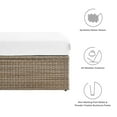 thumbnail image 6 of Ottoman Lounge Chair, White, Fabric, Outdoor Patio Balcony Cafe Bistro Garden Hospitality Restaurant, Modern Contemporary HB34603, 6 of 7