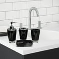 thumbnail image 4 of 4x soporte para cepillo de dientes, dispensador de loción, organizador portátil, Set de accesorios de baño para decoración de Hotel, baño, encimera de Negro, 4 of 8