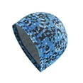 thumbnail image 1 of pitrice Cooling Skull Caps Mesh Fabric Wind-proof Fashion Sun Protection Flower Print Cycling Breathable Elastic Helmet Liner grid dark blue, 1 of 9