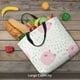 thumbnail image 4 of Disketp Cute Pigs Bolsa Tote de Lona para Mujer, Bolso de Hombro y Cruzado con Cierre de Cremallera, 4 of 6