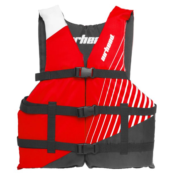 Airhead Ramp Childrens 5090 Lb Boating Tubing Open Sided Red Life Vest