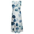 thumbnail image 4 of Jinhomg Womens Sleeveless Sundresses Flowy Swing Aline Midi Dress Casual Comfy Floral Print U Neck Tank Dresses Cute Vacation Beach Dress Light Blue XL, 4 of 6