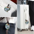 thumbnail image 6 of Tmall 2pcs PU Leather Round Bag Tags with Privacy Cover and Name ID Tag - Suitcase Tags for Travel Luggage, Handbags, Backpacks, School Bags, 6 of 6