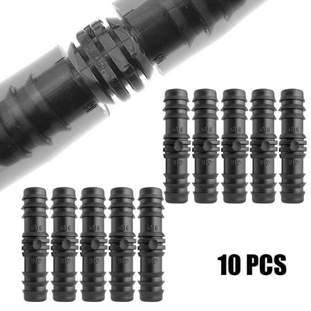 BCLONG Pack of 10 Straight Connectors Garden Irrigation Hose Barbed Hose Pipe 16PE