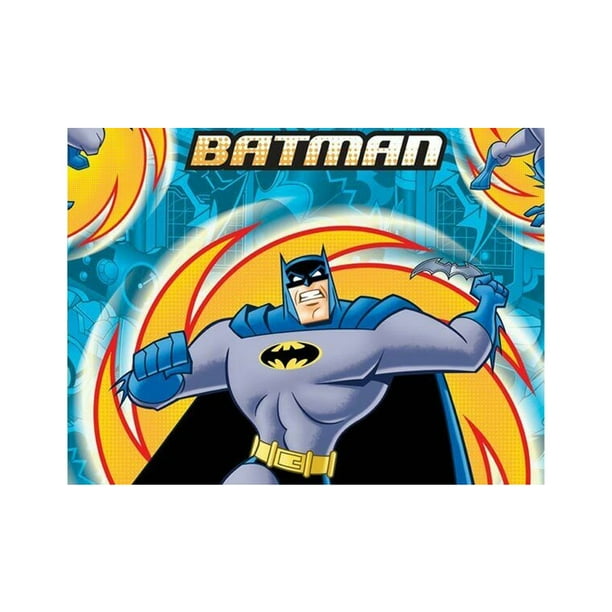 Batman - Mantel Diseño Impreso de Plástico (Amarillo, Azul)