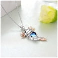 thumbnail image 4 of Collar con Dije de Axolotl AxolotlNeck04 1Pza Ajolote/Corazón Plata/Azul Metal Cadena y Dije., 4 of 5