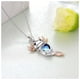 thumbnail image 4 of Collar y Dije de Ajolote AxolotlNeck04 3Pzas Ajolote/Corazón Plata/Azul Metal Cadena y Dije., 4 of 5