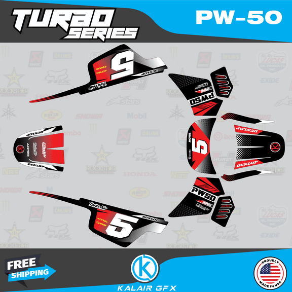 Kalair GFX Graphics Kit for Yamaha PW50 (All Years) Turbo Series