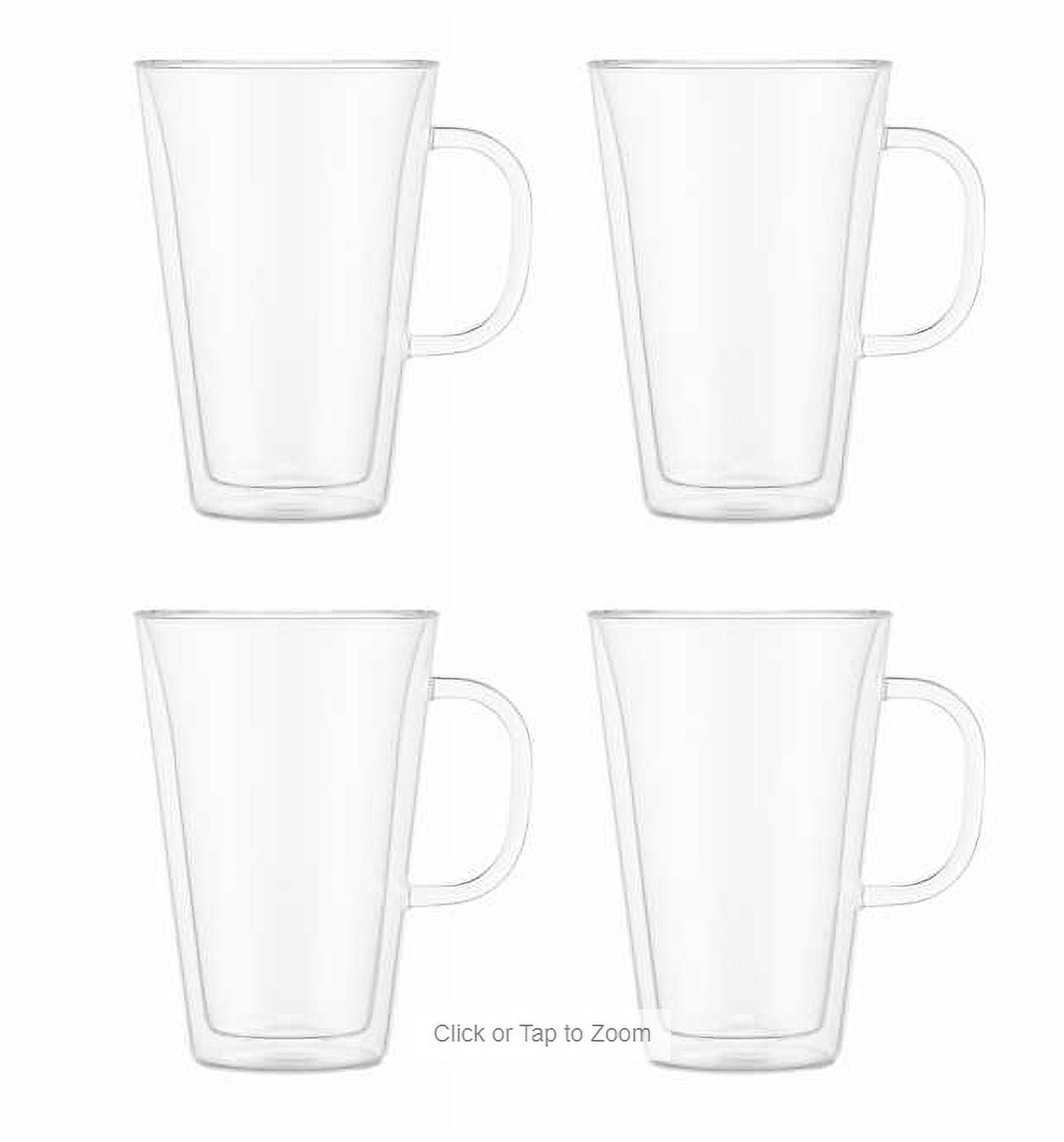 Double Wall Thermal Glass Mugs 13.5 oz Canteen by Bodum