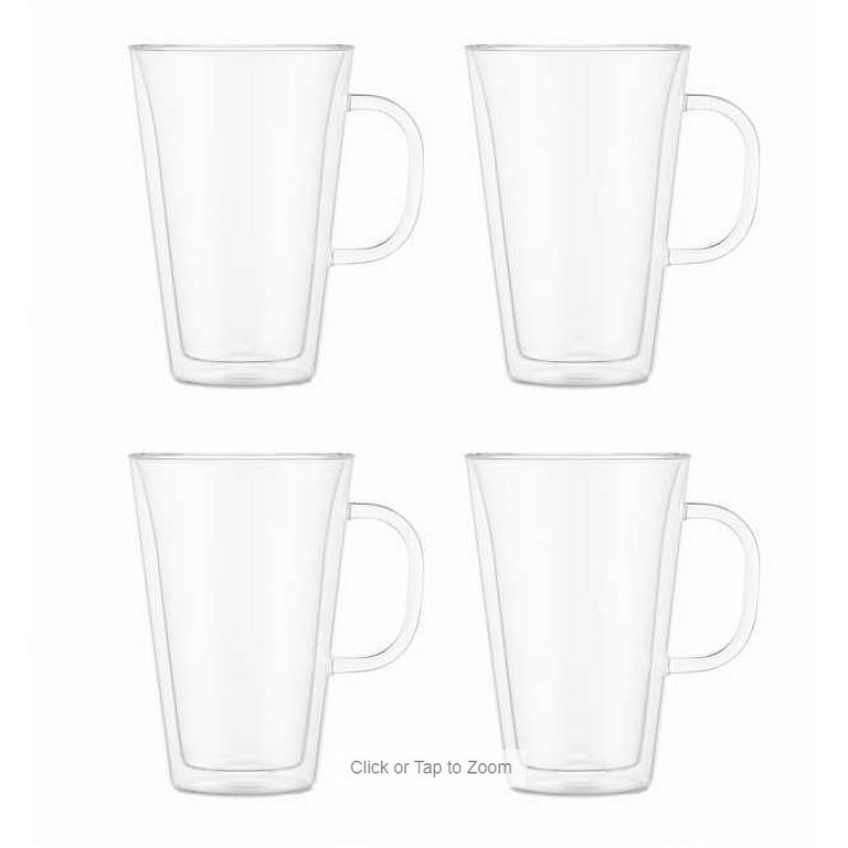 Double Wall Thermal Glass Mugs 13.5 oz Canteen by Bodum