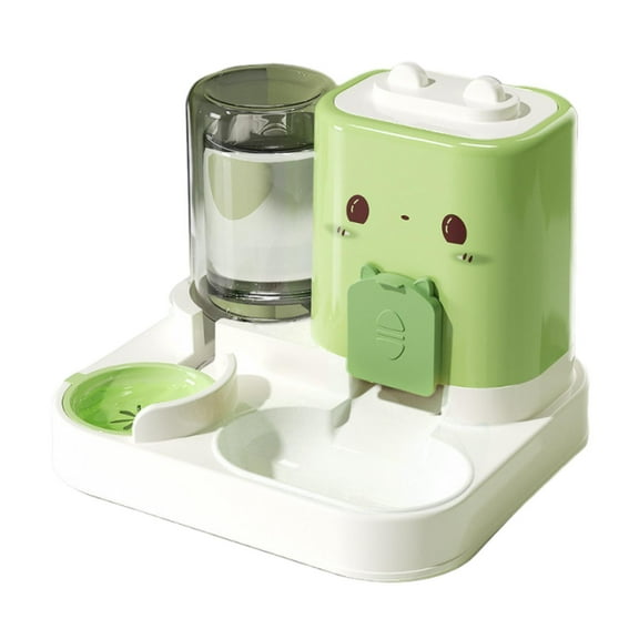 Bothyi 2 in 1 Automatic Pet Feeder Pet Food Bowl for Small Animals Small Dogs Green