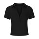 thumbnail image 3 of Tops de Mujer Camisas Casuales Blusas Color Sólido Solapa Top Manga Corta Erógeno Versátil Manga Corta Odeerbi ODB153859, 3 of 7