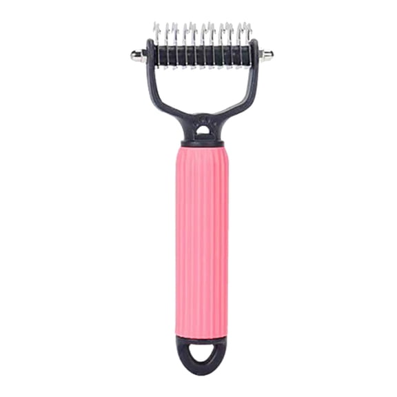 Double Sided Grooming Brush for Dogs and Cats Undercoat Rake Dematting Comb Ideal for Medium or Long Haired