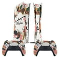 thumbnail image 2 of Skin Sticker for PS5 Slim Standard PS5 Pro Disc Digital Edition Console and Controllers Decals for Playstation 5 (Merry Christmas Lettering Wreath Leanfs,PS5 Slim Disc Edition), 2 of 5