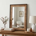 thumbnail image 6 of MODE HOME 36x24 Inch Rustic Wood Wall Mirror, Solid Wood Framed Farmhouse Mirror for Bathroom Vanity, Living Room & Entryway Decor, 6 of 7